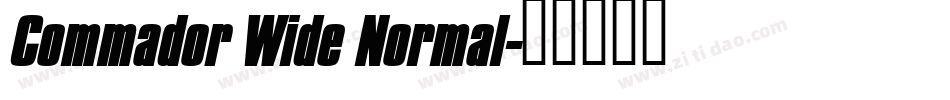 Commador Wide Normal字体转换